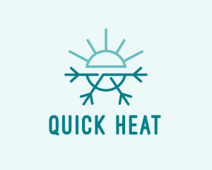 Ventilation Heating Cooling HVAC logo design