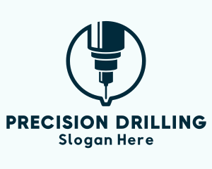 Drilling - Mechanical CNC Machine logo design