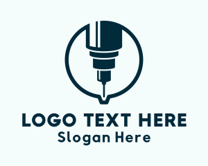 Author - Mechanical Writing Pen logo design