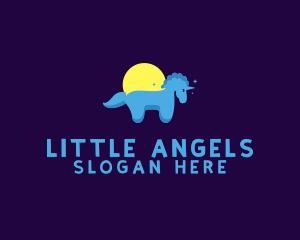 Blue Little Unicorn logo design