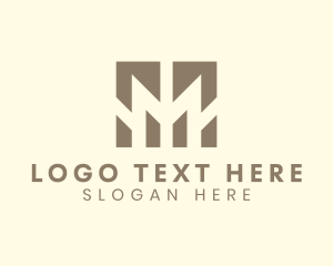 Geometric Firm Business Letter M logo design