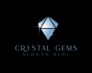 Crystal Sparkle Diamond logo design