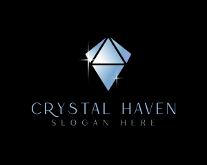 Crystal Sparkle Diamond logo design