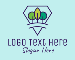 Eco Park - Diamond Park Tree logo design