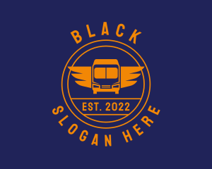 Trailer - Winged Truck Logistics logo design