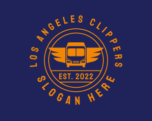Freight - Winged Truck Logistics logo design