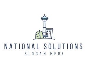 National - Seattle Tower Building logo design