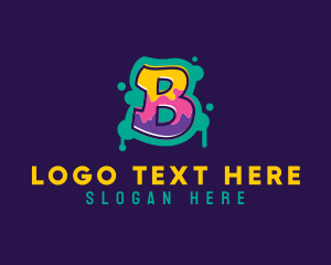 Graffiti Letter B logo design