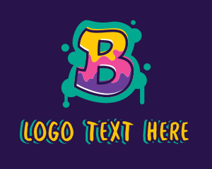 Trash - Graffiti Letter B logo design