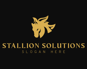 Stallion - Wild Horse Stallion logo design