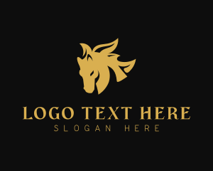 Thoroughbred - Wild Horse Stallion logo design