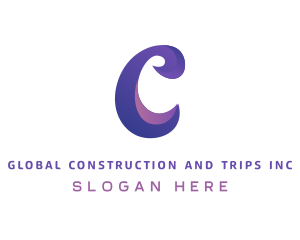 Purple Business Letter C Logo