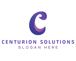 Purple Business Letter C logo design