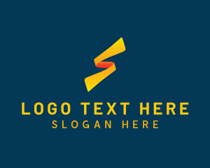 Printing - Creative Ribbon Letter S logo design