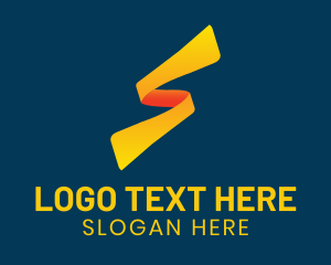 Media Agency - Advertising Ribbon Letter S logo design