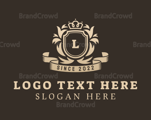 Crown Shield Wreath Brand Logo