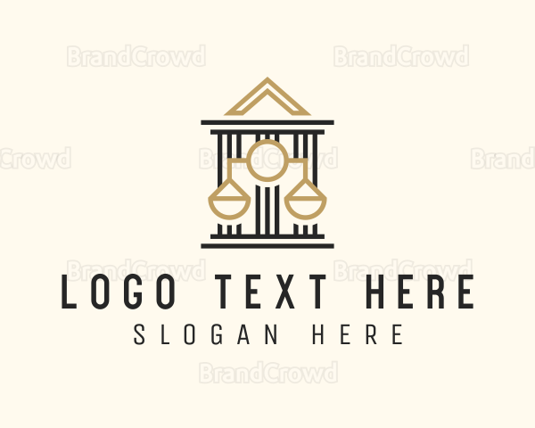 Legal Courthouse Building Logo
