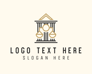 Law - Legal Courthouse Building logo design