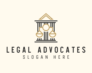 Legal Courthouse Building logo design