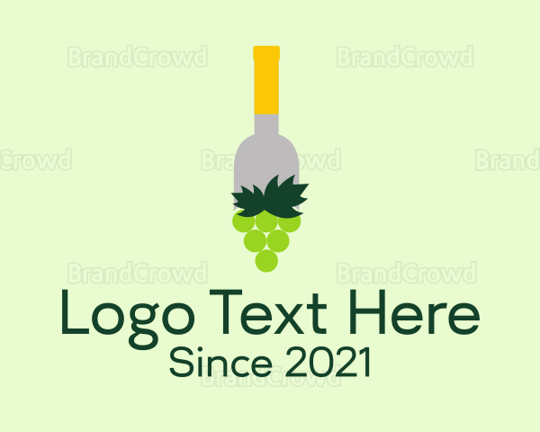 Grape Wine Bottle Logo