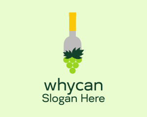 Grape Wine Bottle  Logo