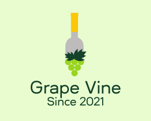 Grape - Grape Wine Bottle logo design