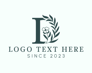 Artisanal - Botanical Letter D logo design