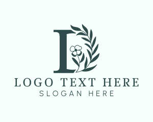 Botanical Letter D Logo