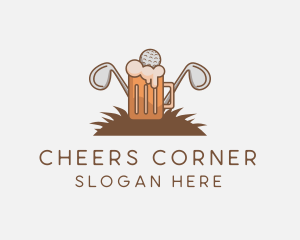 Golf Beer Pub logo design