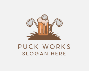 Puck - Golf Beer Pub logo design