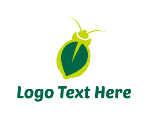 Green - Green Leaf Insect logo design
