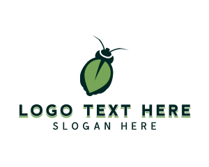 Insect - Green Beetle Insect logo design