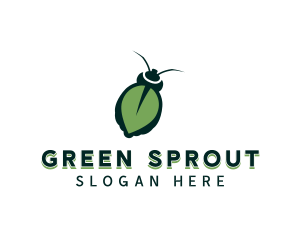 Green Beetle Insect  logo design