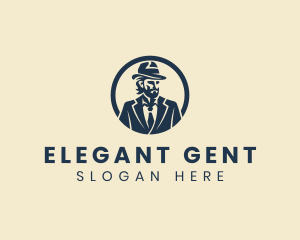 Gentleman - Gentleman Fedora Hat logo design