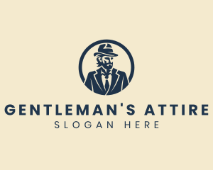 Gentleman Fedora Hat logo design