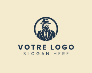 Gentleman - Gentleman Fedora Hat logo design