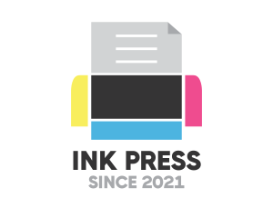 Press - Ink Press Printer logo design