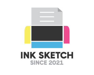 Ink Press Printer logo design