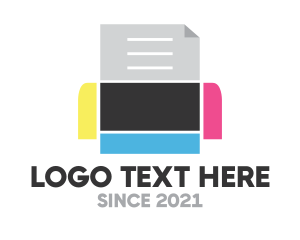 Bot - Ink Press Printer logo design