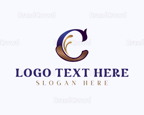Artisan Calligraphy Letter C Logo