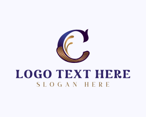 Artisan Calligraphy Letter C Logo