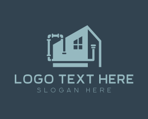 Home Renovation - Repairman Industrial Plumbing logo design