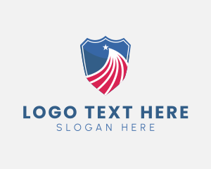 Country - American Flag Shield logo design