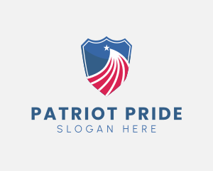 Stars And Stripes - American Flag Shield logo design