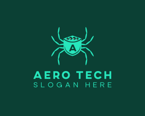 Tech Spider Shield  logo design