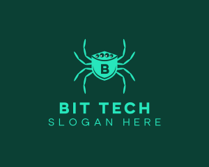 Tech Spider Shield  logo design