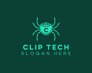 Tech Spider Shield  logo design