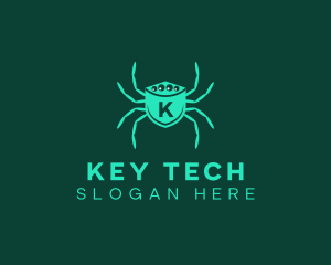 Tech Spider Shield  logo design