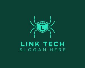 Tech Spider Shield  logo design