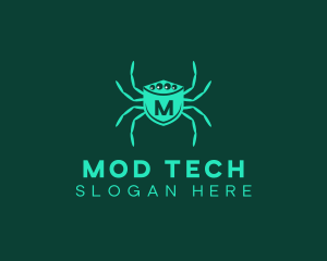 Tech Spider Shield  logo design